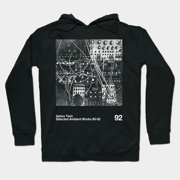 Selected Ambient Works || Vintage Black & White 90s Hoodie by solutesoltey